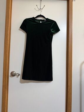 B Darlin Dark Green Velvet Mini Dress